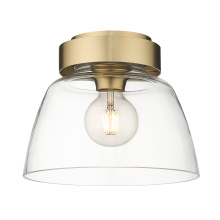 Golden Canada 0314-FM10 BCB-CLR - Golden Lighting Remy 1-light Flush Mount in Brushed Champagne Brass